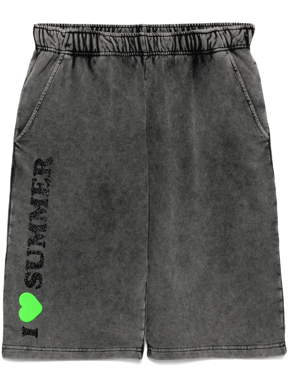 Joshua Sanders slogan print shorts | Grey | Image 1
