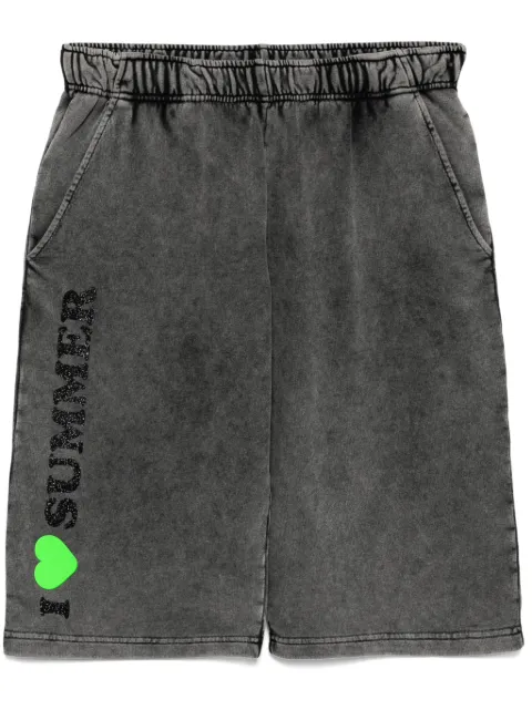 Joshua Sanders short à slogan imprimé