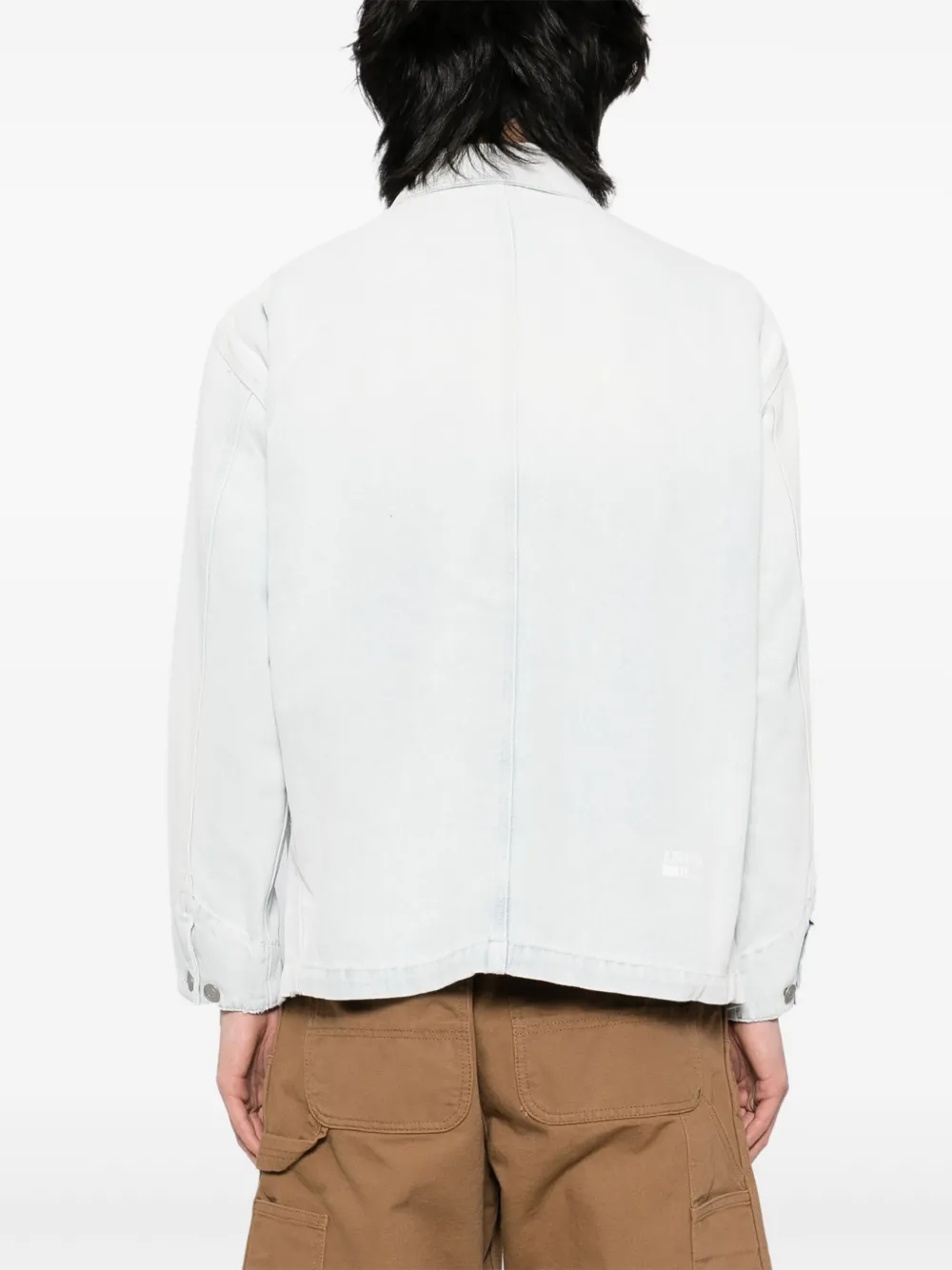 Joshua Sanders Denim jack met logopatch Blauw