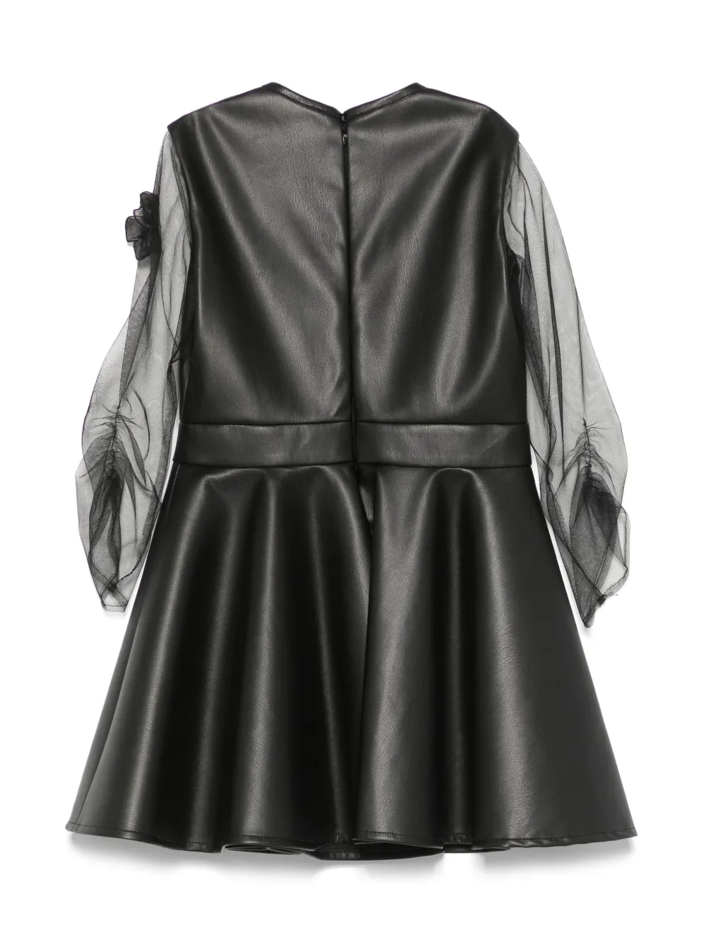 elisabettafranchilamiabambina Elisabetta Franchi La Mia Bambina Jurk met bloemenpatch - Zwart