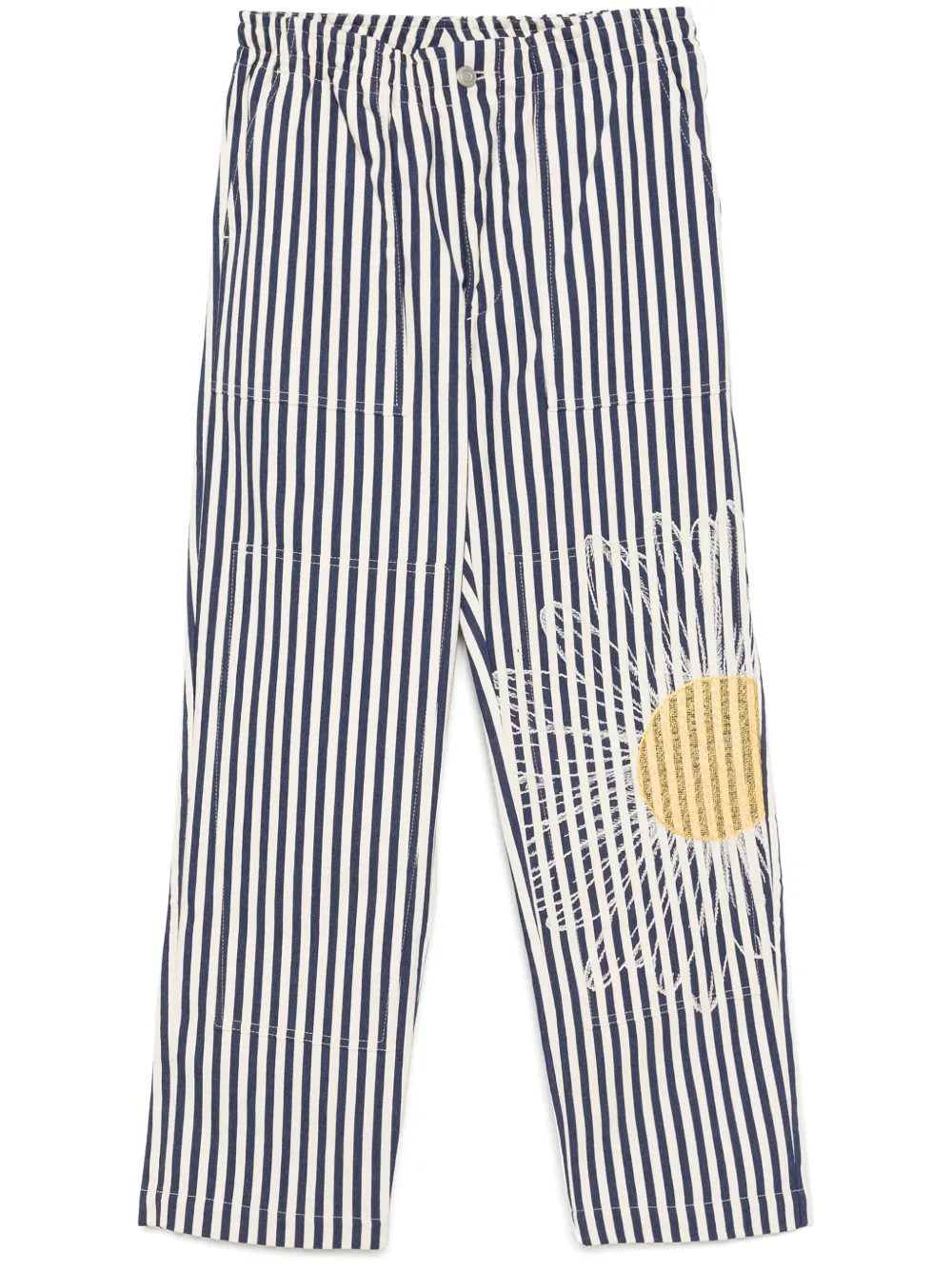 Joshua Sanders pantalones tapered con rayas estampadas | azul | Image 1