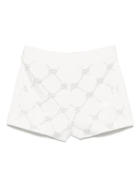 Miss Blumarine shorts con logo de strass