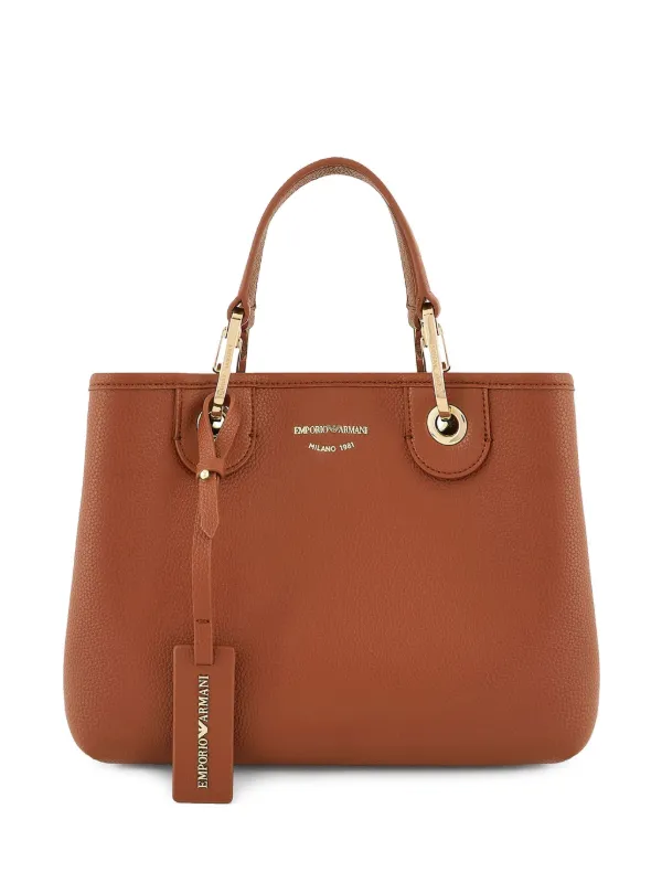 Emporio Armani Leather Tote Bag | Brown | FARFETCH