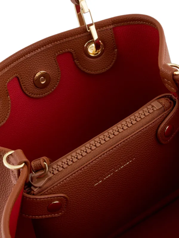 Emporio Armani Leather Tote Bag | Brown | FARFETCH