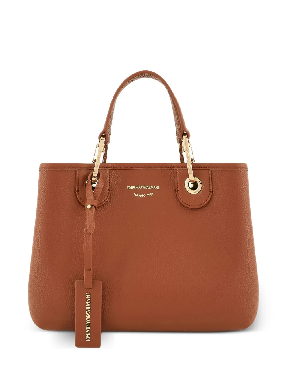 Emporio Armani sac en cuir - Marron