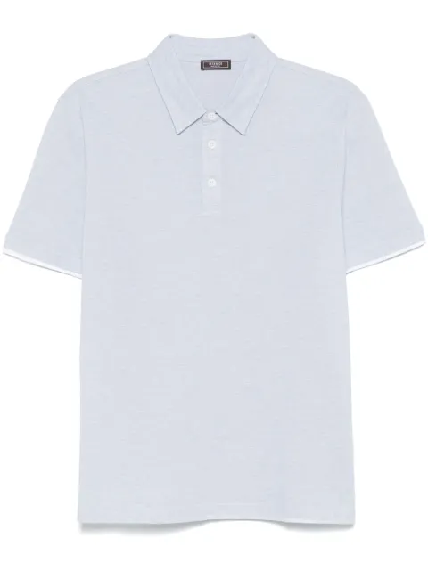 Peserico playera tipo polo de piqué con efecto melange