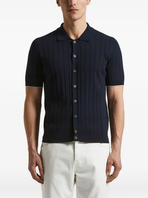 Peserico ribbed-knit polo shirt