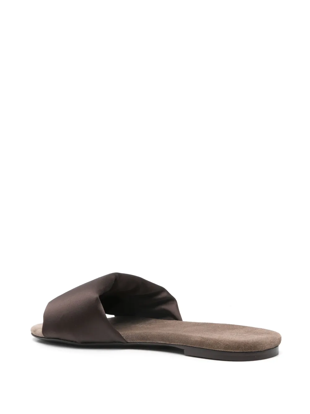 Peserico satin slippers Brown