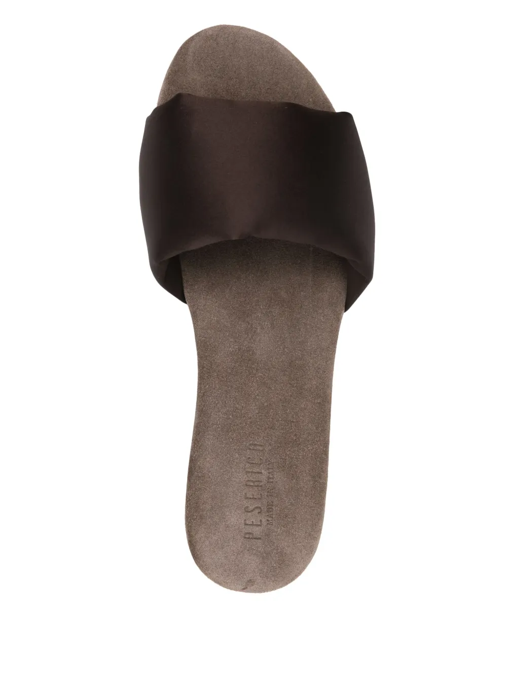 Peserico satin slippers Brown