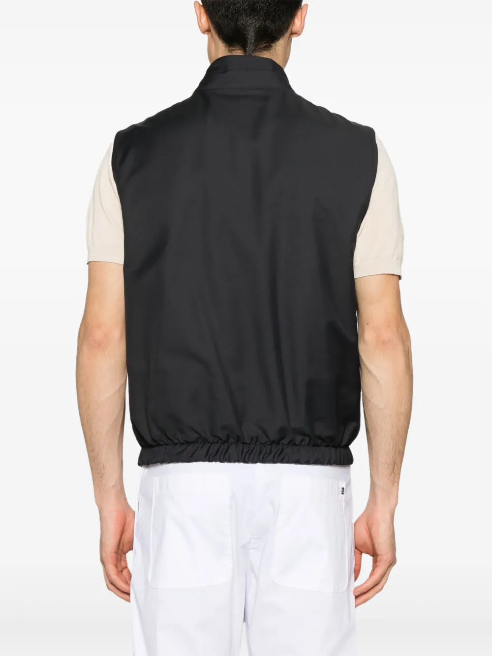 Shop Peserico Loro Piana Gabardine Gilet In Blue