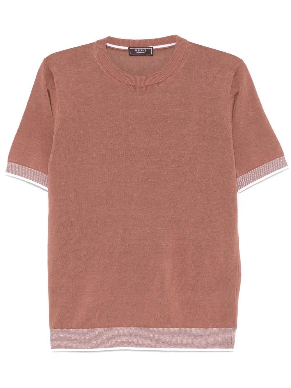 Peserico fine-knit T-shirt | Brown | Image 1
