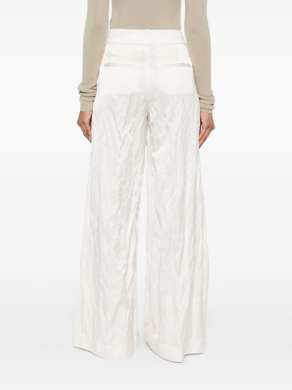 Peserico Satijnen broek Beige