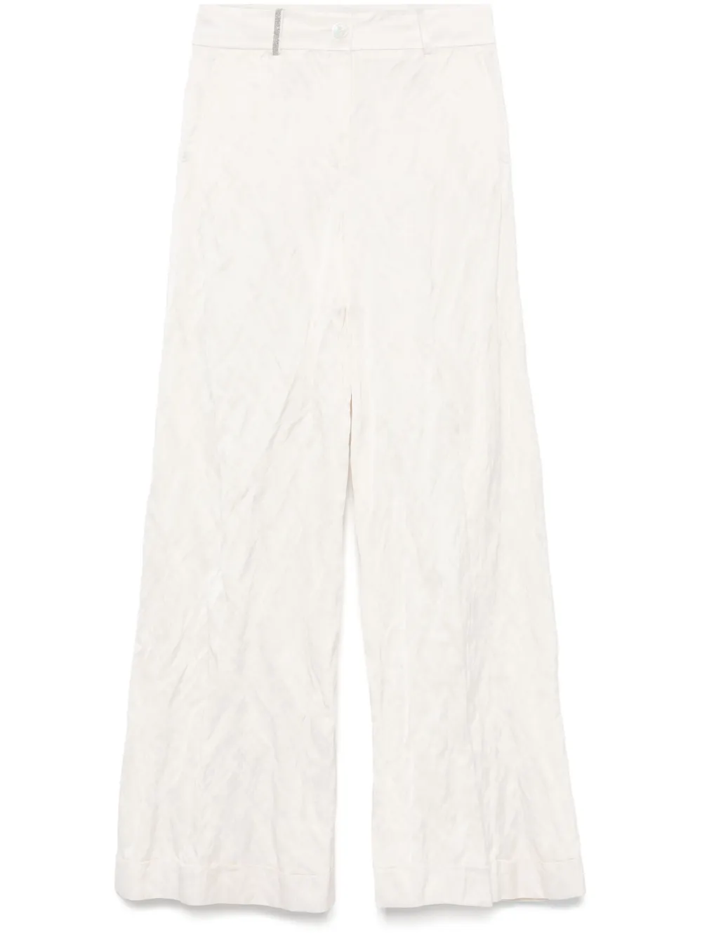Peserico crushed satin trousers | Neutrals | Image 1