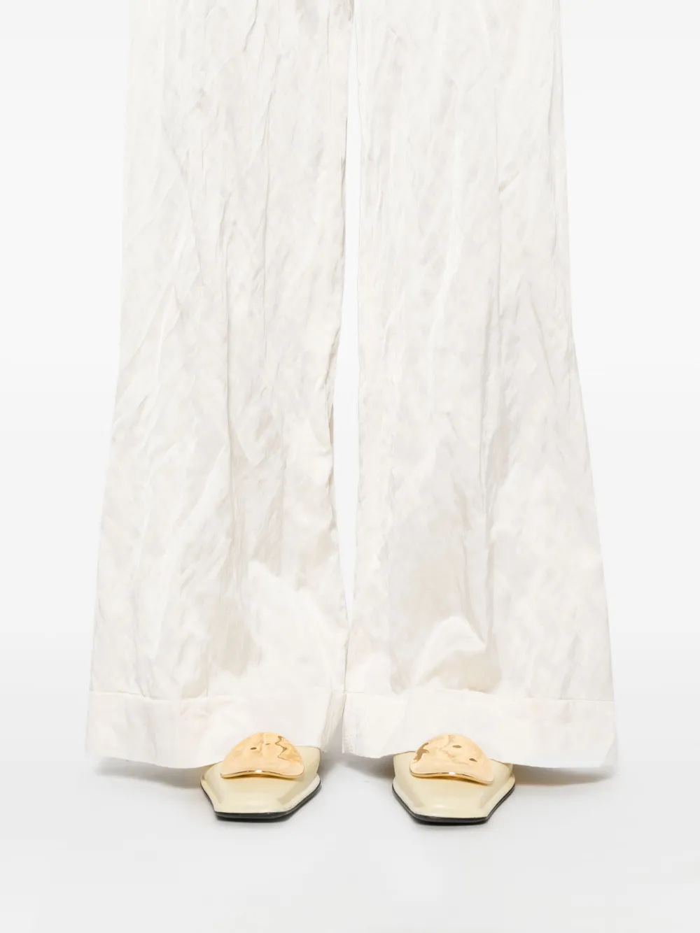 Peserico Satijnen broek Beige