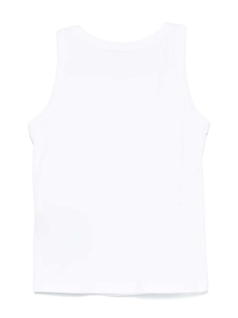 John Richmond Junior rhinestone-logo tank top - Wit