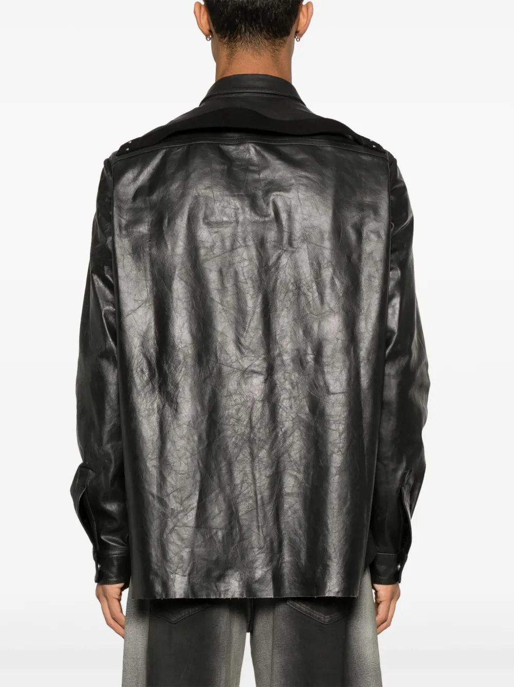 Rick Owens Leren jack Zwart