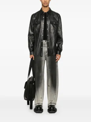 Rick Owens（リックオウエンス） レザージャケット - FARFETCH