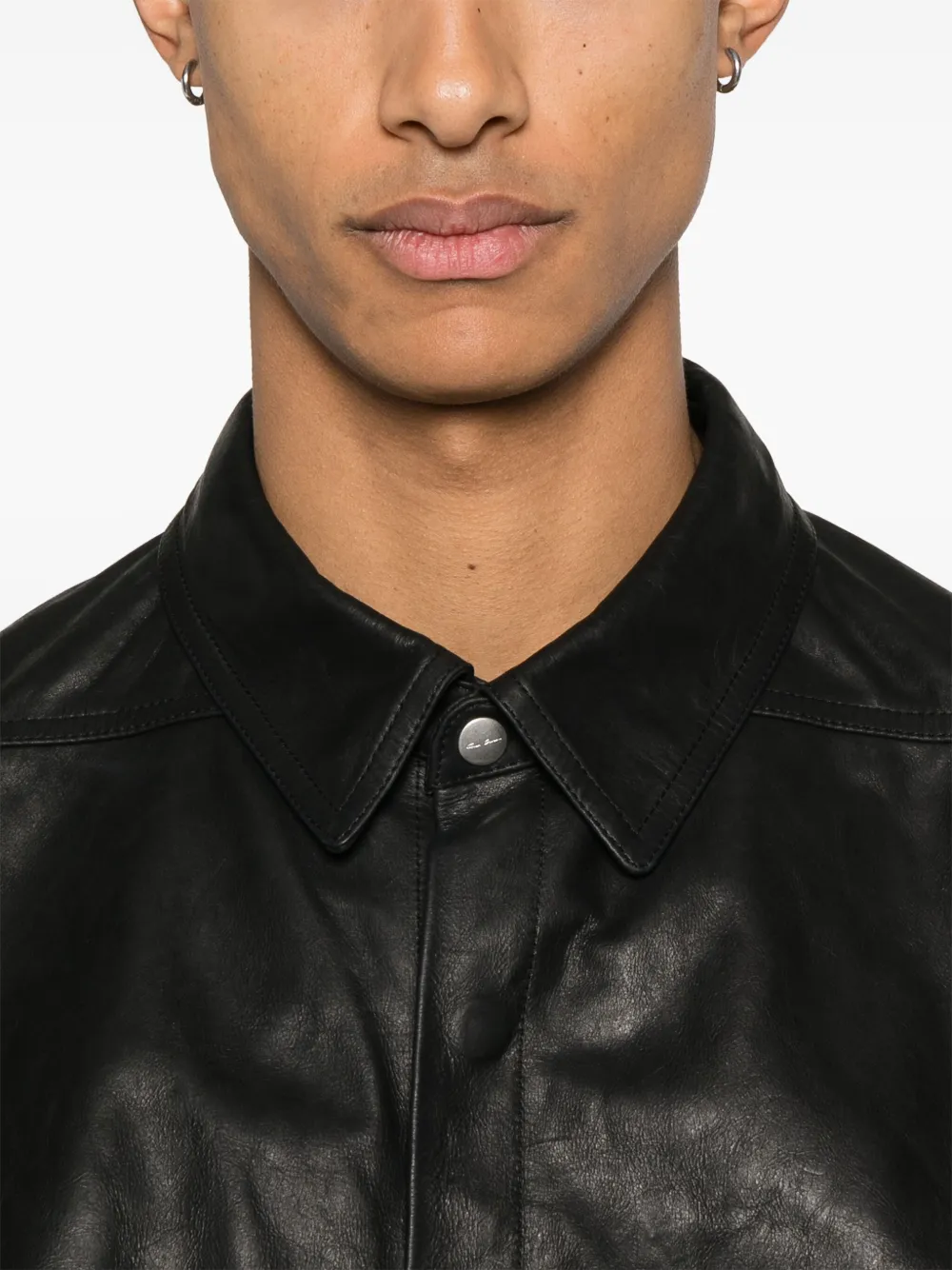 Rick Owens Leren jack Zwart