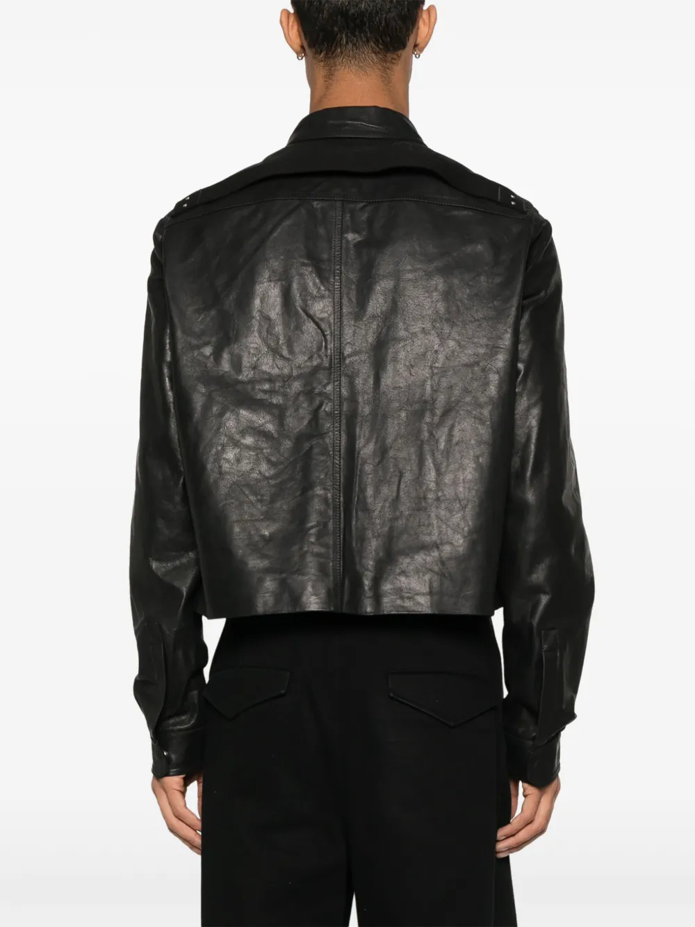 Rick Owens Leren jack Zwart
