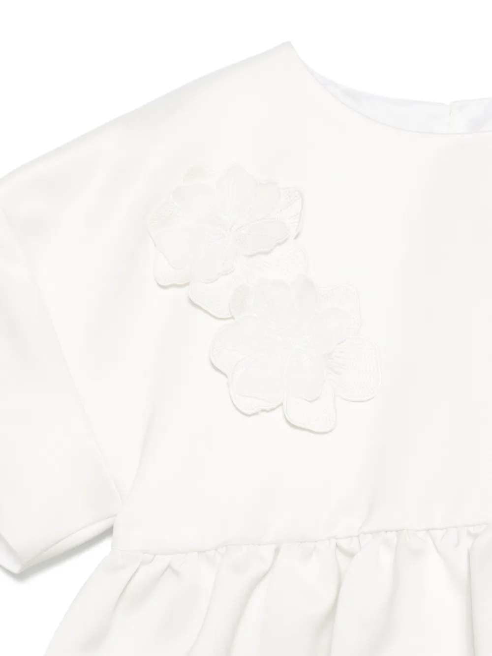 ELISABETTA FRANCHI LA MIA BAMBINA FLORAL-APPLIQUÉ BLOUSE
