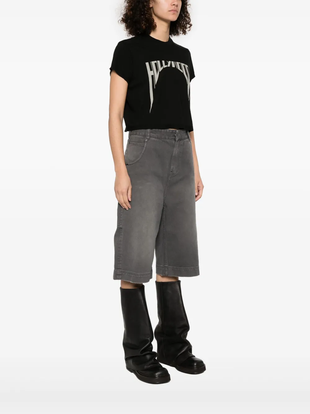 Rick Owens DRKSHDW Small Level T-shirt Zwart
