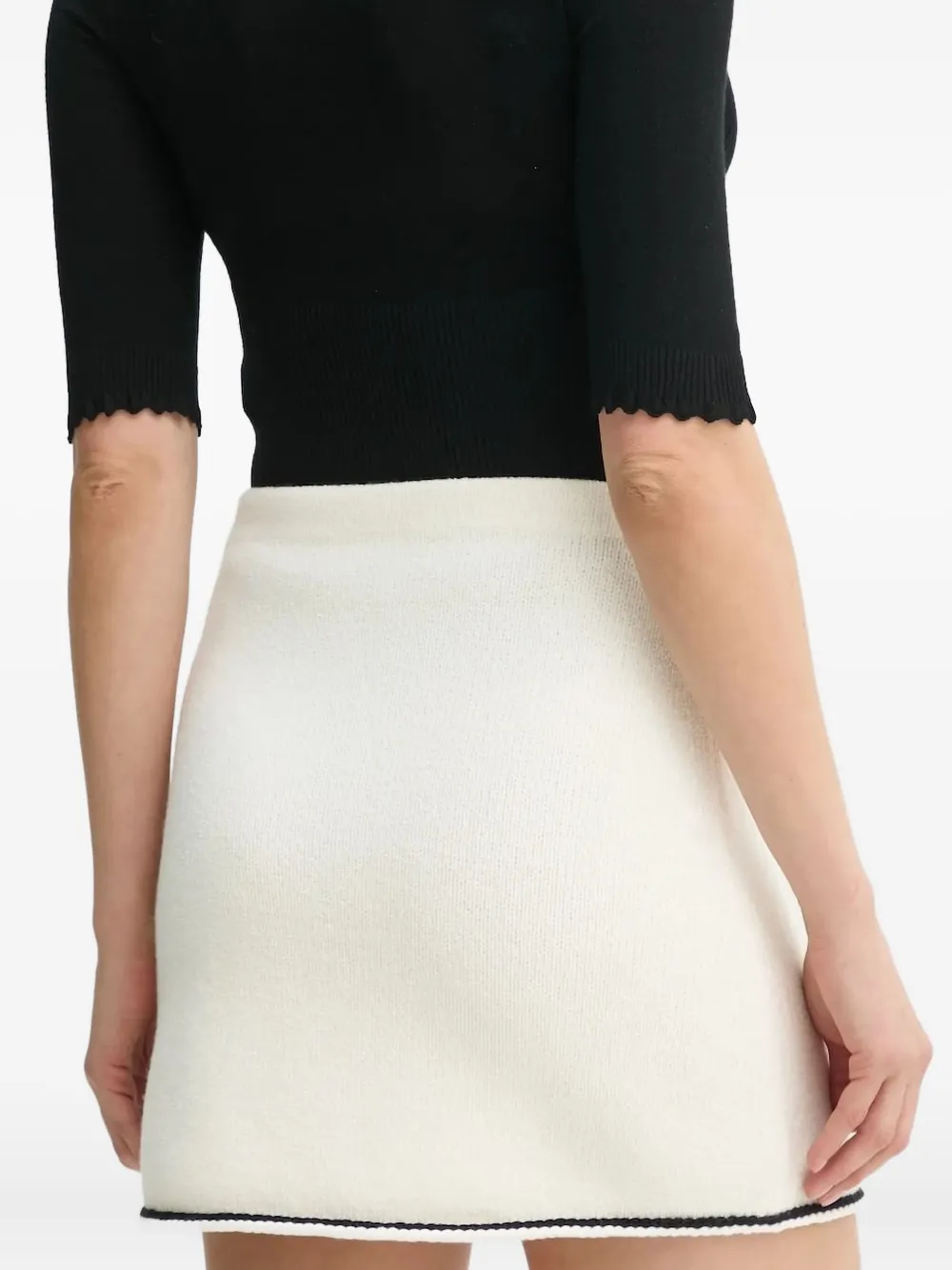 Theory Gebreide mini-rok van wolblend - Wit