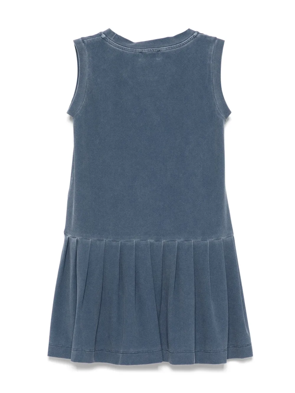 Il Gufo pleat-detail dress - Blauw