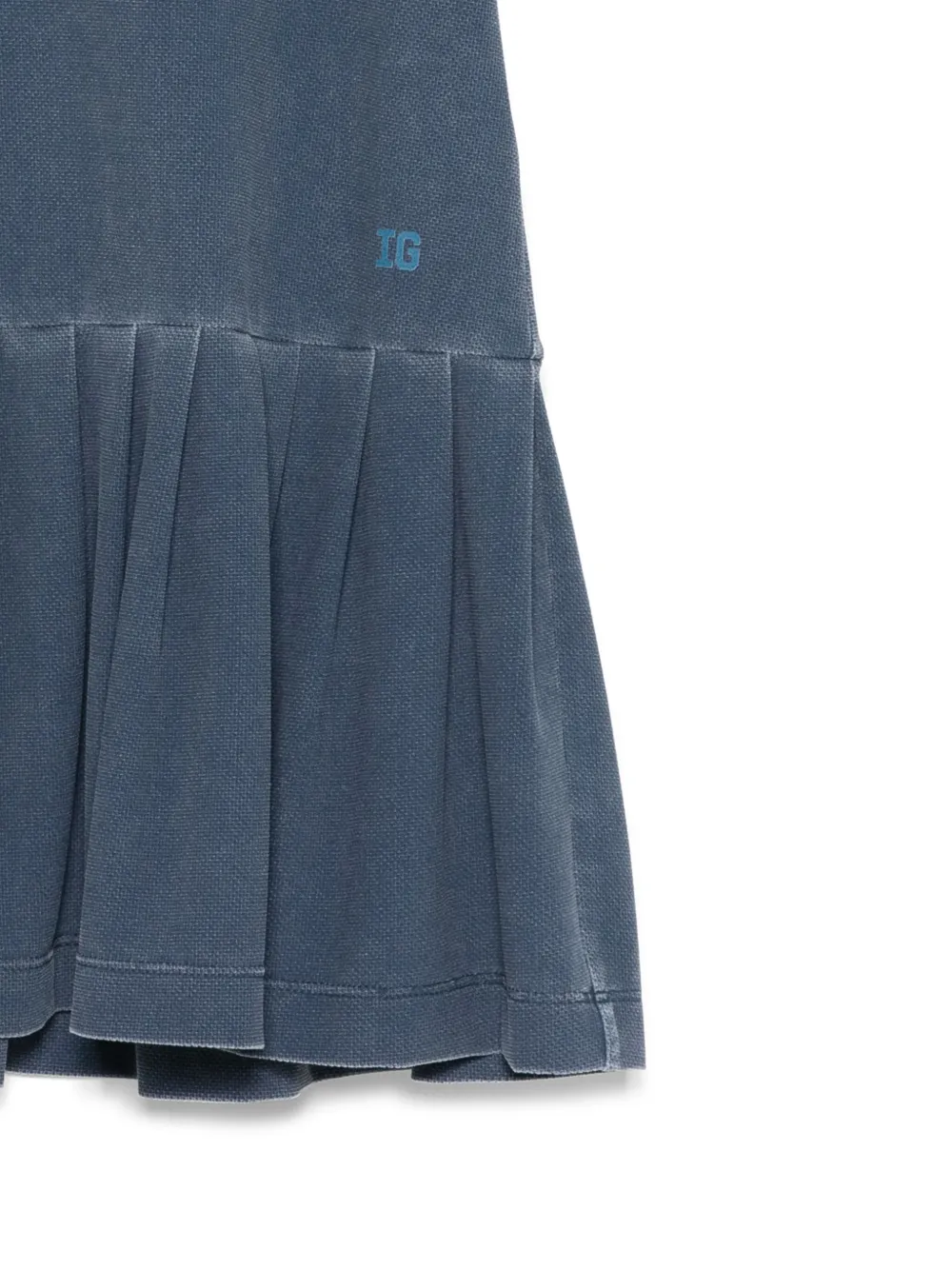 Il Gufo Jurk met geplooid detail Blauw