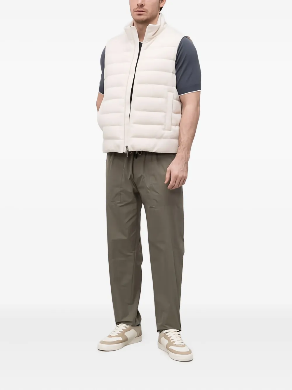 Peserico drawstring pocket trousers - Groen
