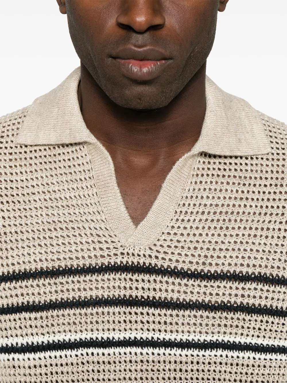 Peserico Gehaakt poloshirt Beige