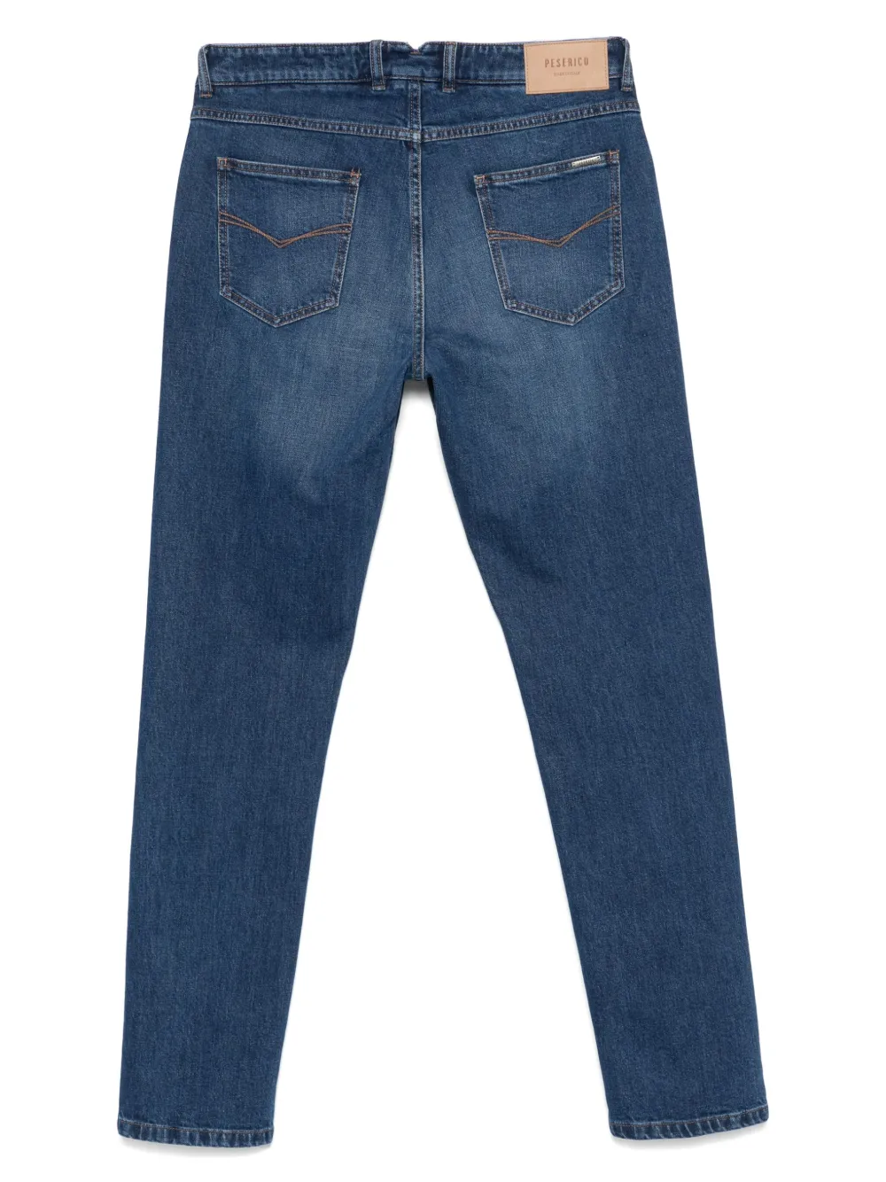 Peserico Jeans met logopatch - Blauw