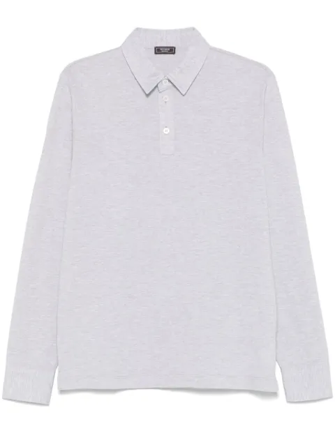 Peserico mélange-effect piqué-weave polo shirt