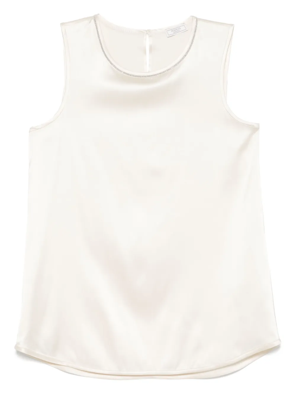 Shop Peserico Satin Top In Neutrals