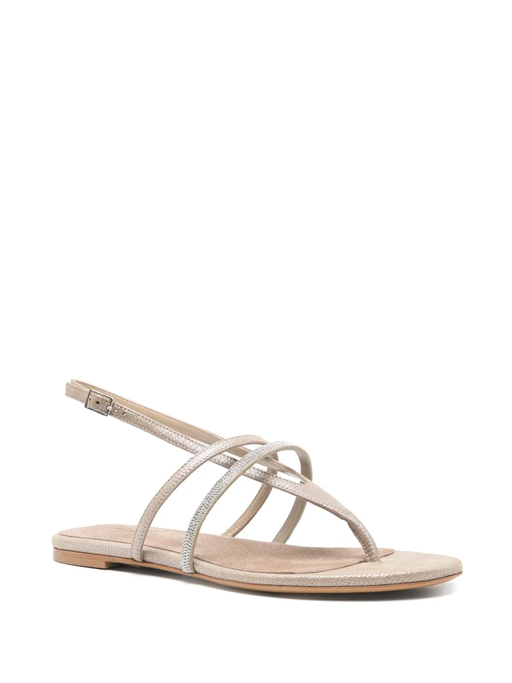 Peserico leather sandals Neutrals