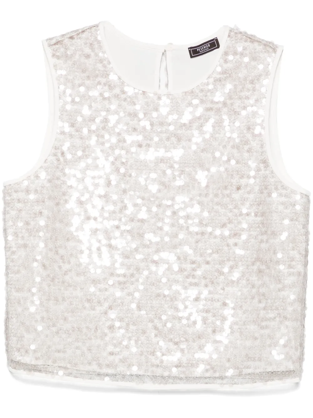 Peserico Tanktop met pailletten Beige