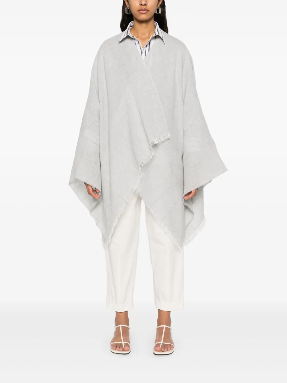 Peserico ball-chain detailed shawl | Capes | Image 2