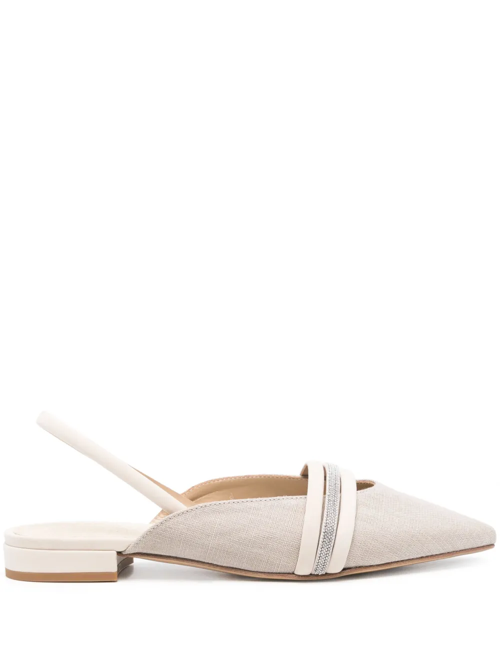 Peserico leather slingback ballet flats Neutrals