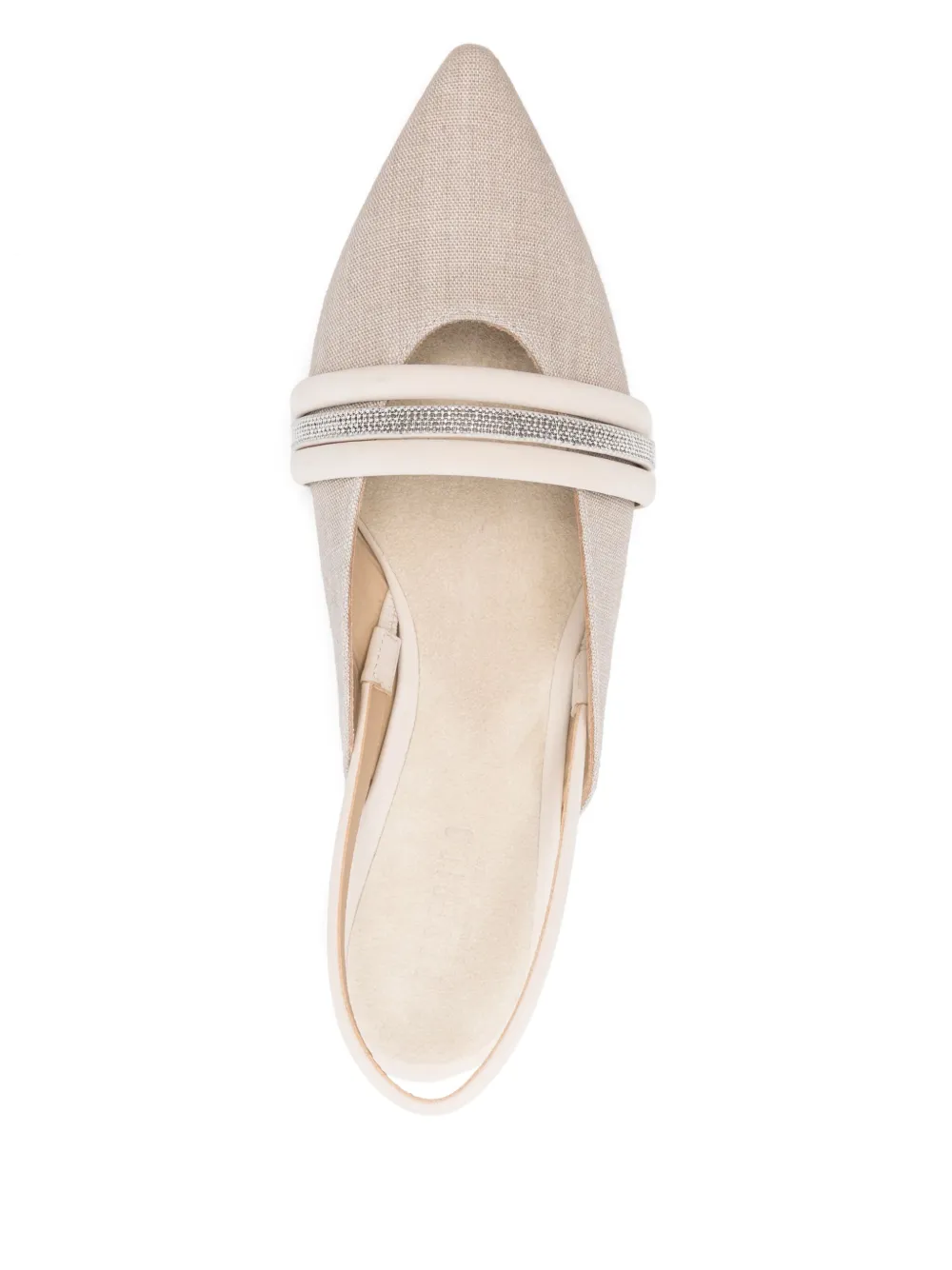 Peserico leather slingback ballet flats Neutrals