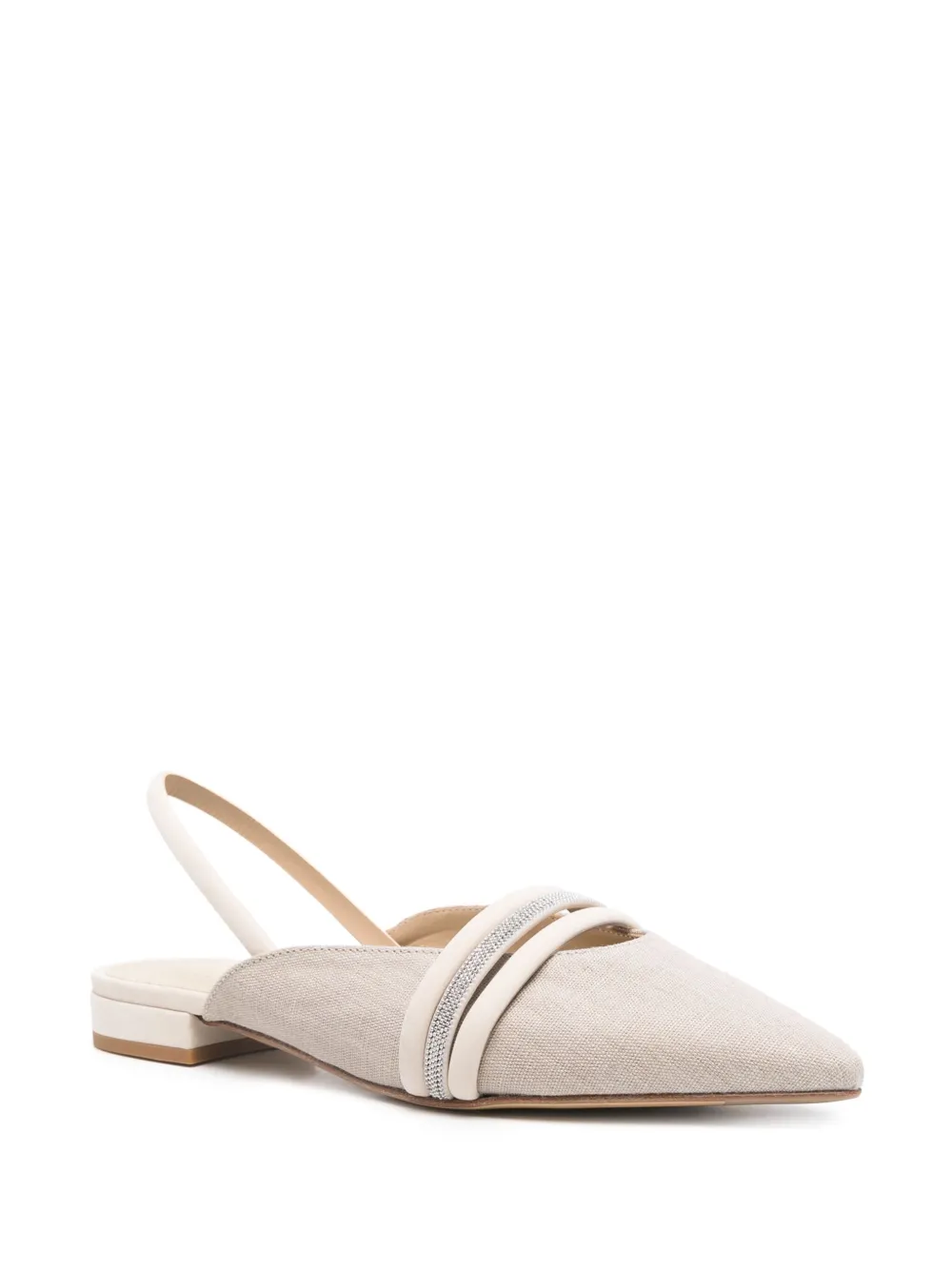 Peserico leather slingback ballet flats Neutrals