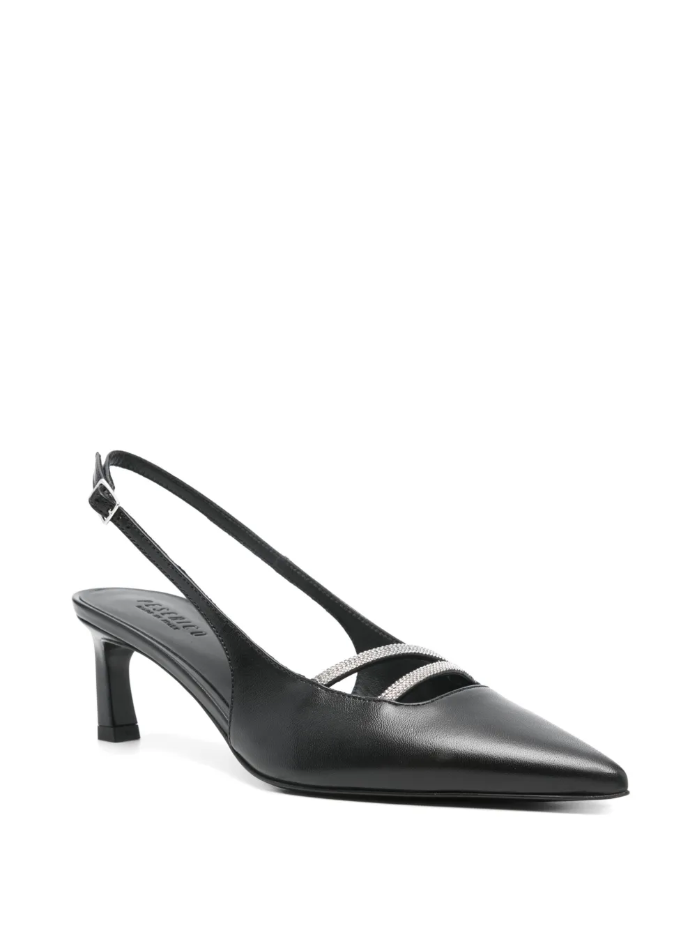 Peserico 55mm slingback leather pumps Black