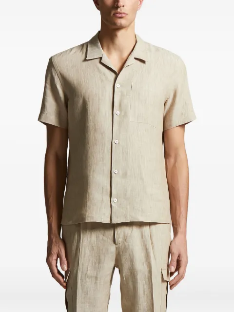 Peserico revere-collar linen shirt