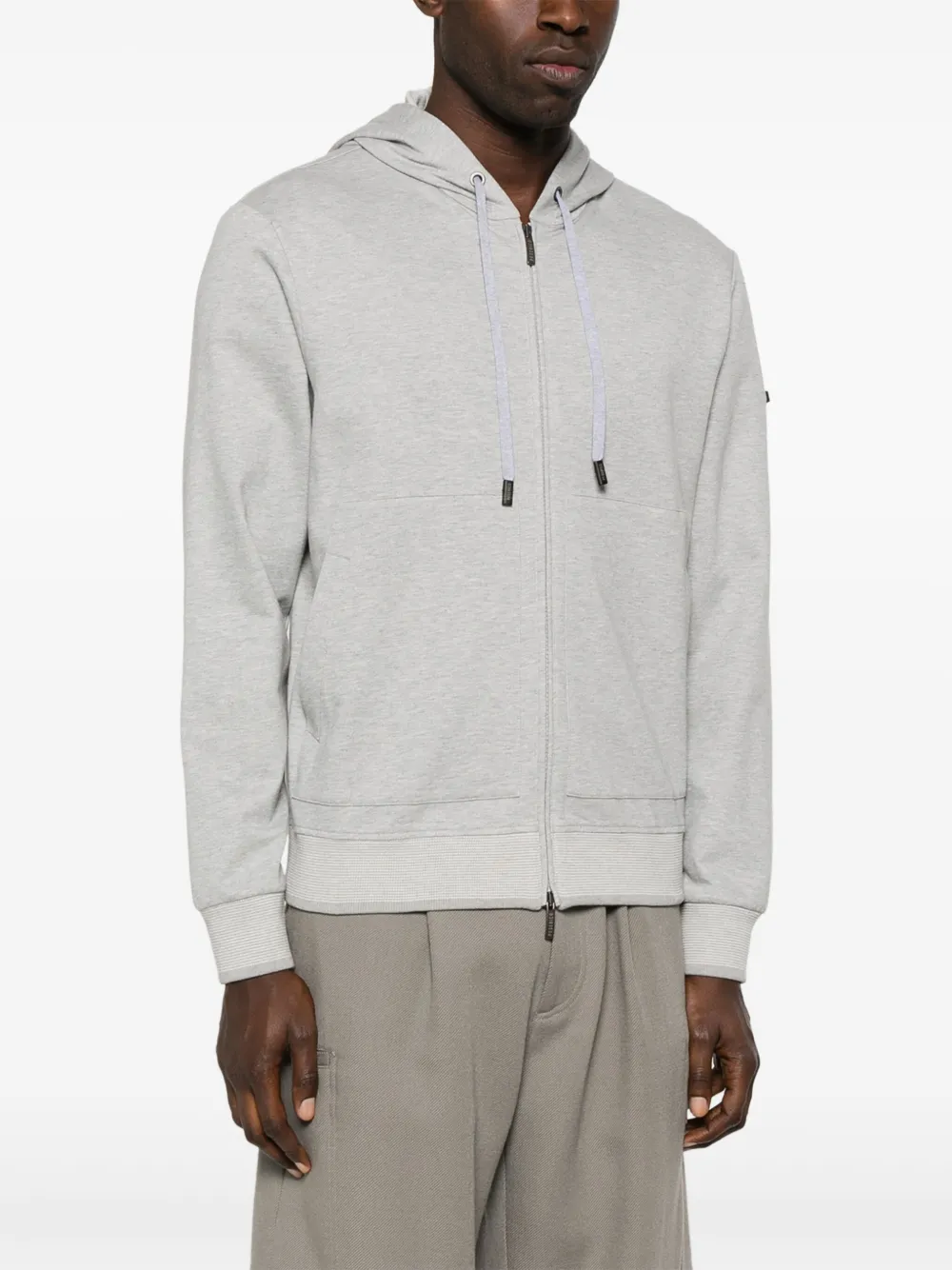 Peserico Jersey hoodie Grijs