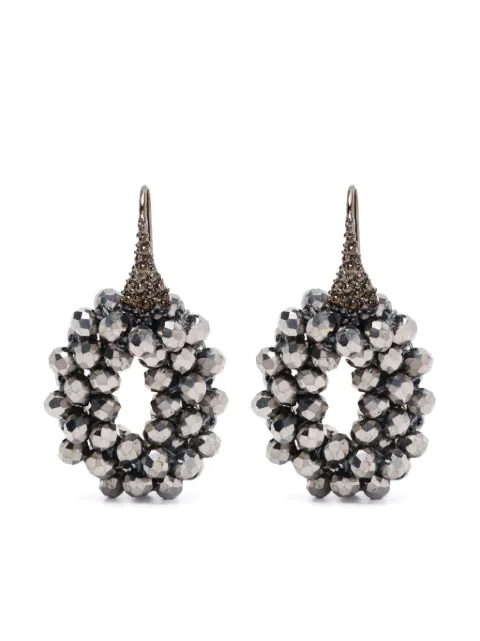Peserico  interlaced micro crystals earrings