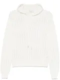 Peserico sequined knitted hoodie - White