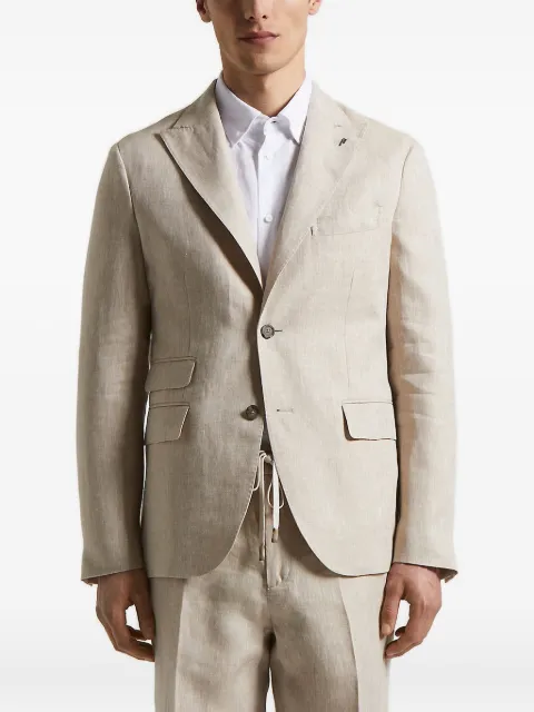 Peserico single-breasted linen blazer