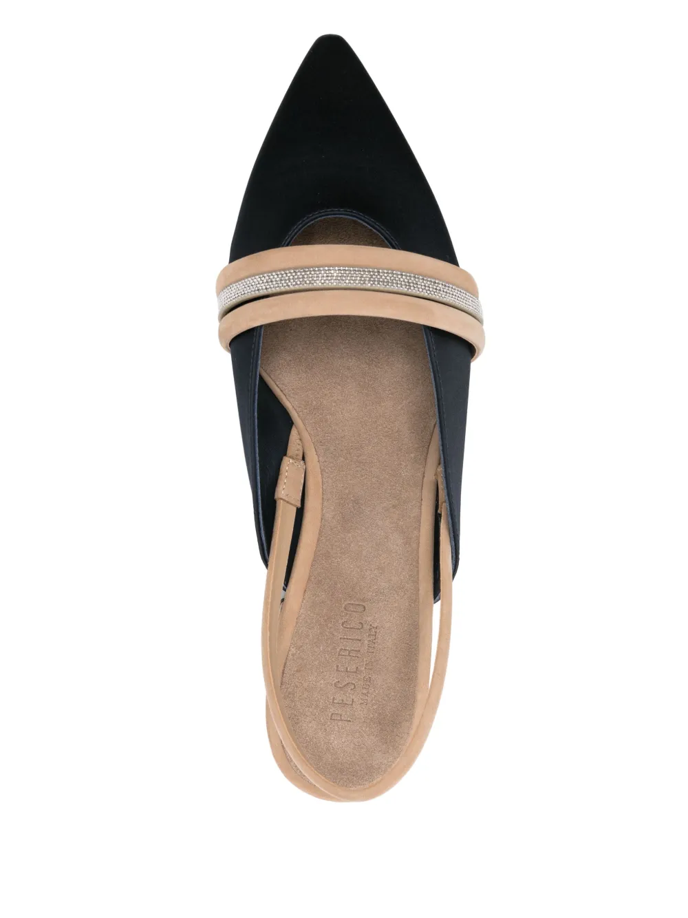 Peserico satin ballet flats Blue