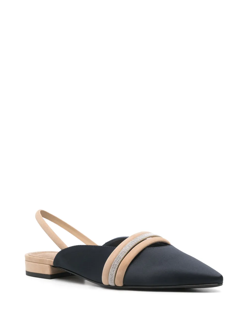 Peserico satin ballet flats Blue