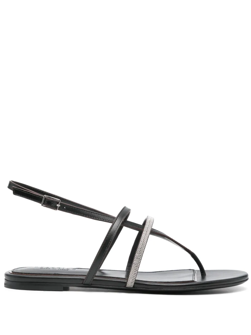 Peserico leather sandals Black