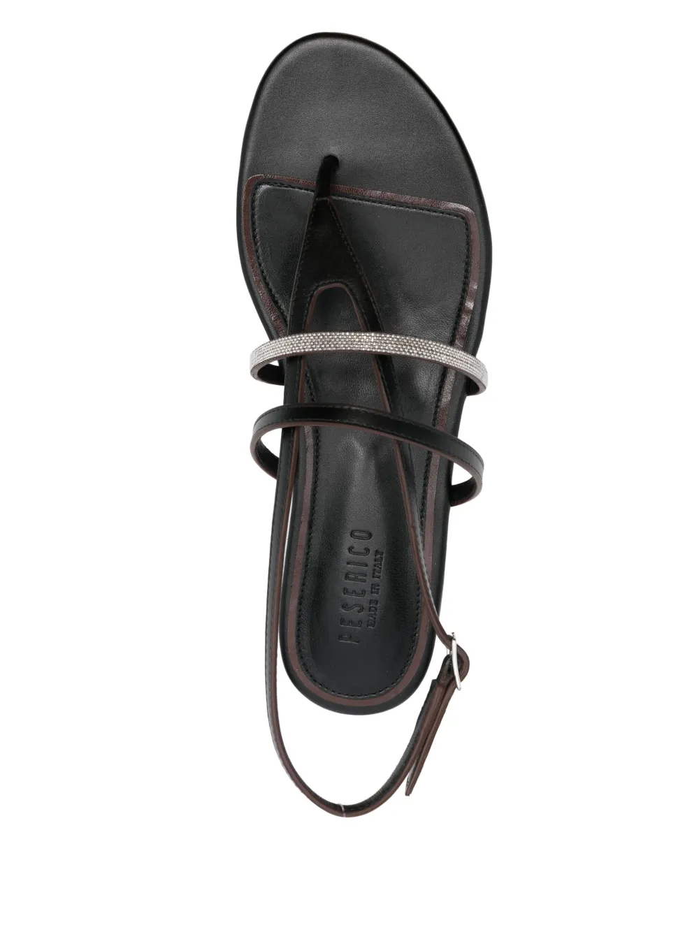 Peserico leather sandals Black