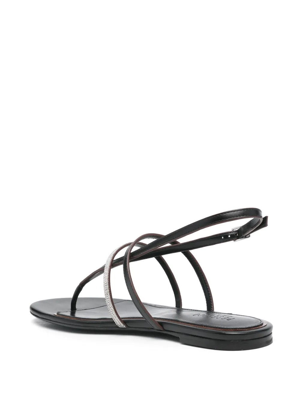 Peserico leather sandals Black